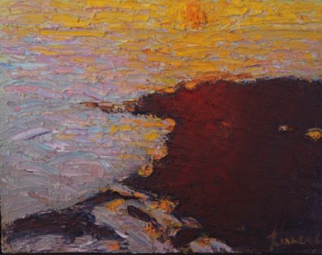 Jerry's painting in Paul Stempens collection 8/10 Bolinas 1997. Paul's family collection will show at Chas. Campbell Gallery soon